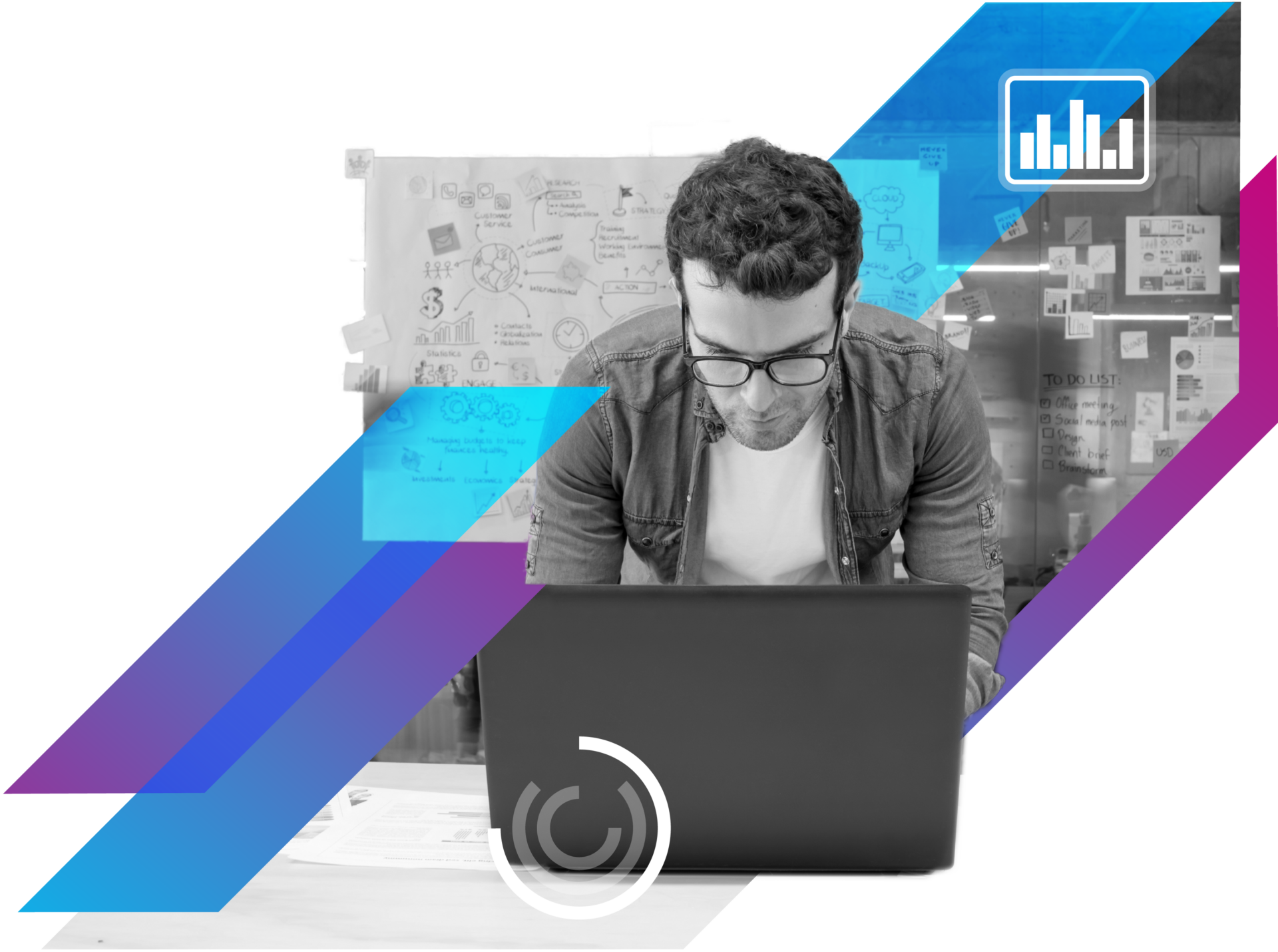 Zeta for Media Agencies analyst on a laptop